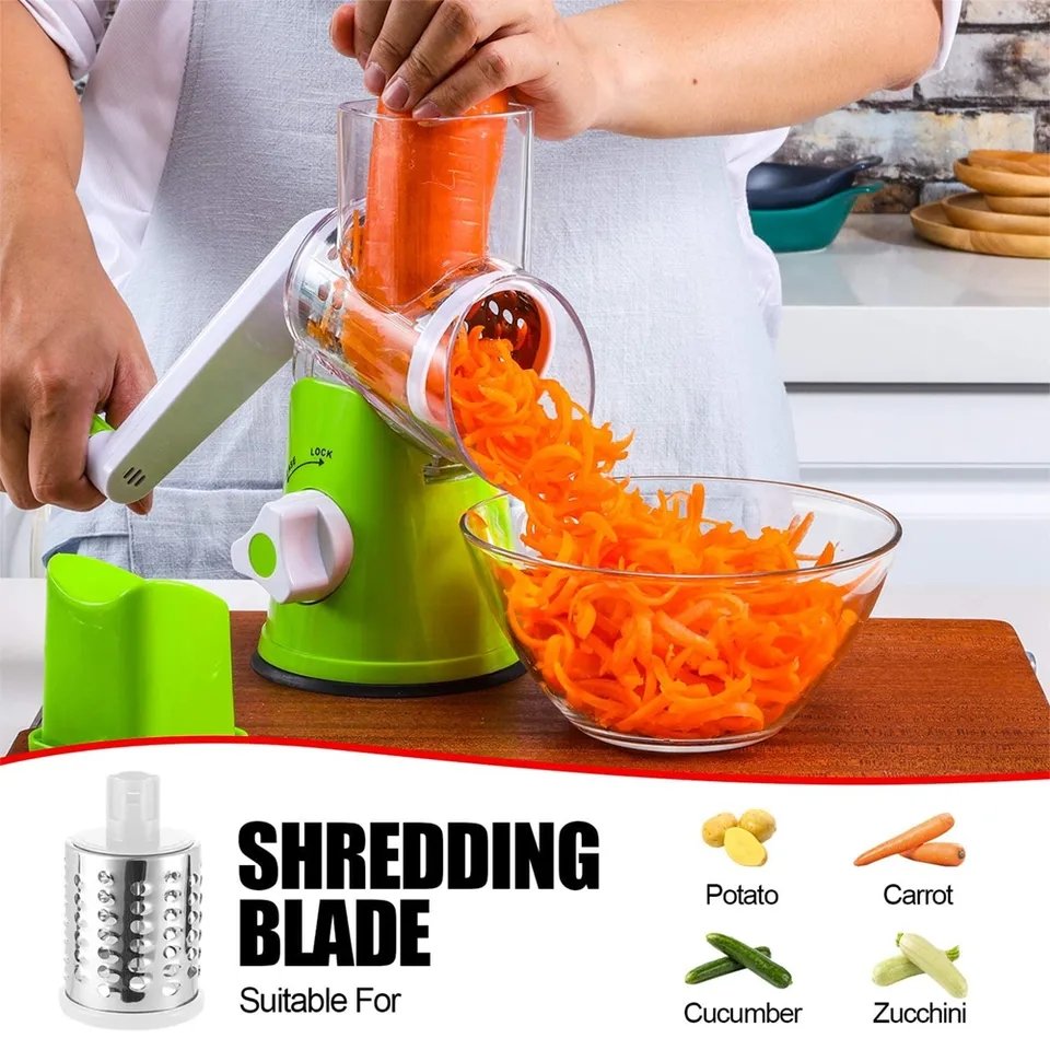 3 In 1 Vegetable Slicer Rotary Cheese Grater