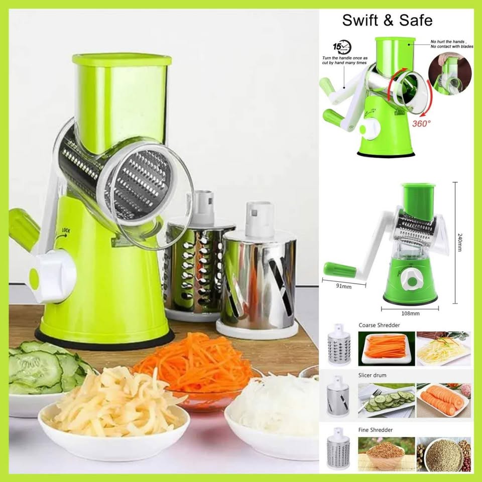 3 In 1 Vegetable Slicer Rotary Cheese Grater